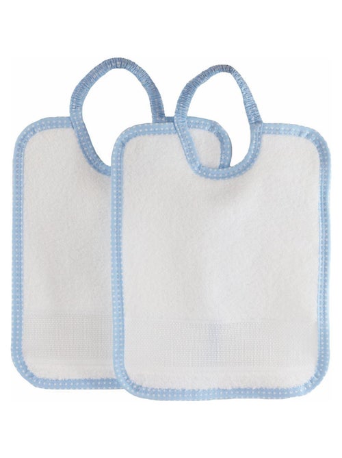 Set di 2 bavaglini da ricamare con tela Aida MAIDA - Kiabi Set di 2 bavaglini da ricamare con tela Aida MAIDA - Kiabi