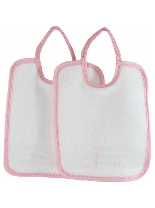 Set di 2 bavaglini da ricamare con tela Aida MAIDA - Kiabi Set di 2 bavaglini da ricamare con tela Aida MAIDA - Kiabi