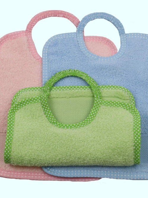 Set di 2 bavaglini da ricamare con tela Aida MAIDA - Kiabi Set di 2 bavaglini da ricamare con tela Aida MAIDA - Kiabi