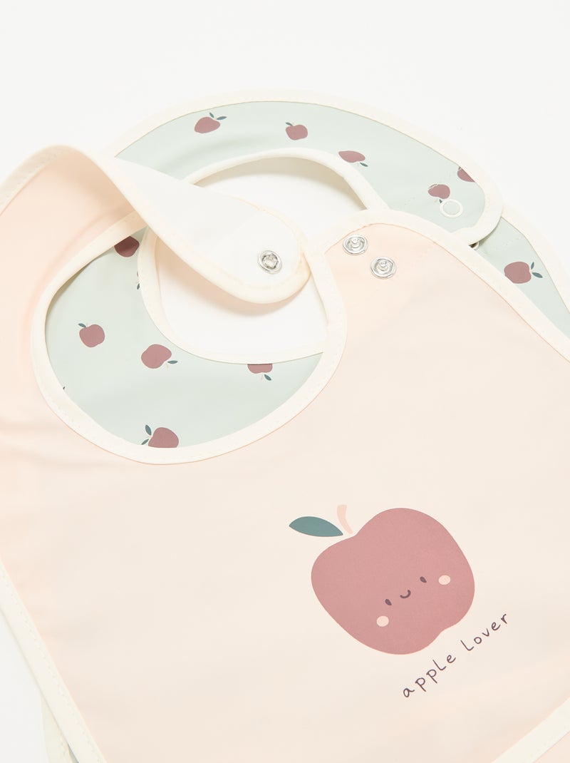 Set di 2 bavaglini impermeabili con stampa Blu - Kiabi