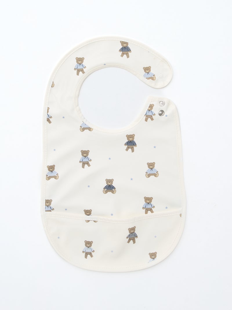 Set di 2 bavaglini impermeabili con stampa Marrone - Kiabi
