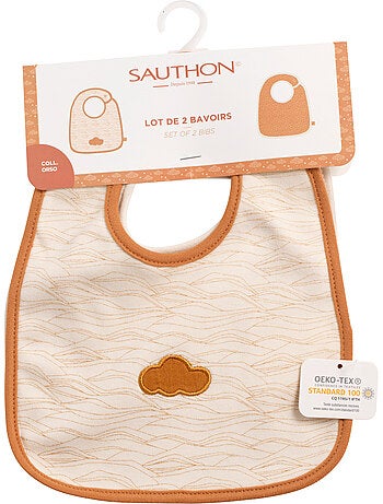Set di 2 bavaglini in cotone a forma di - SAUTHON