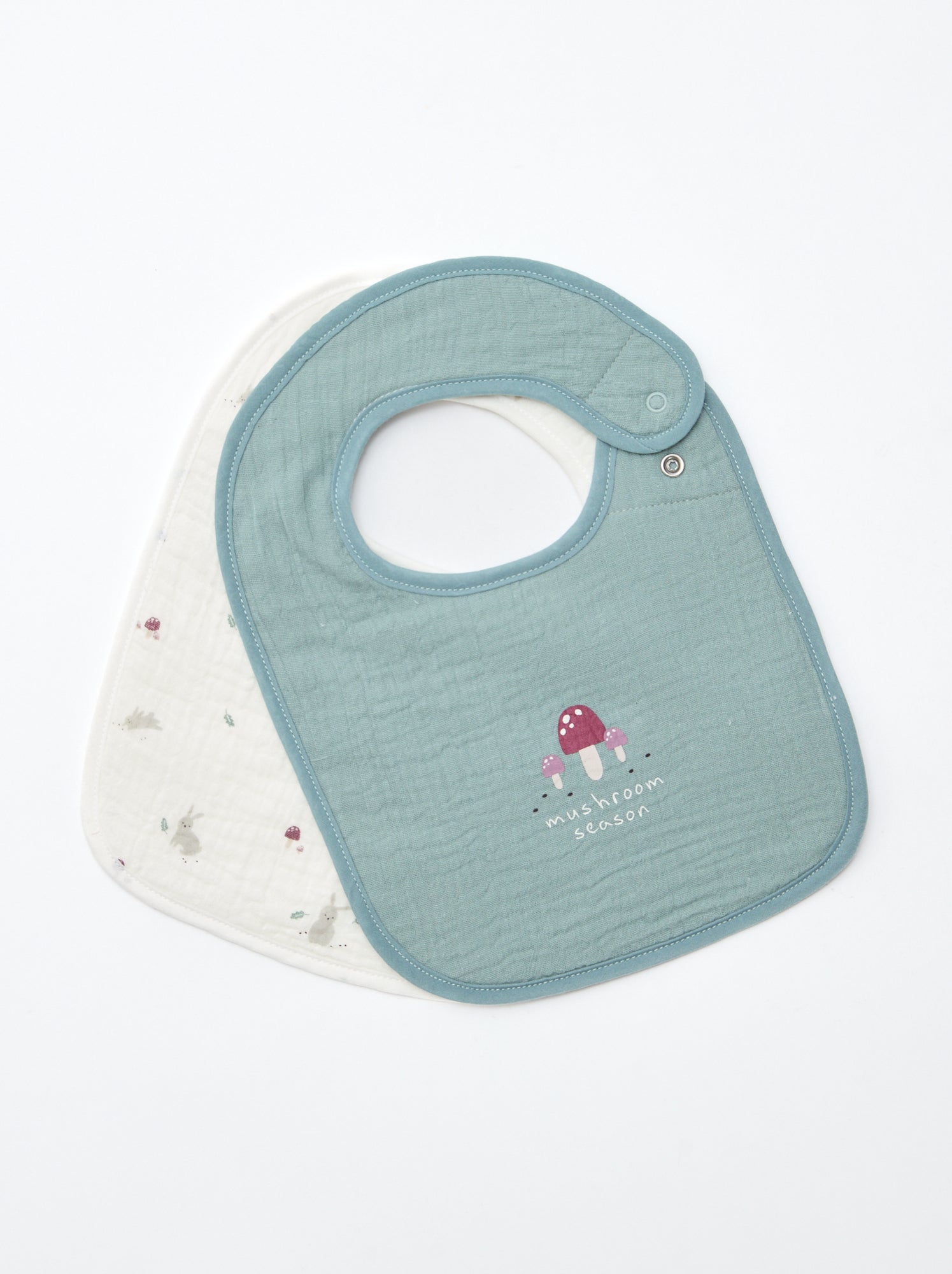 SET 3 Bavaglini BAVETTE bambino WOOLY cm. 28x29 bavaglio con elastico