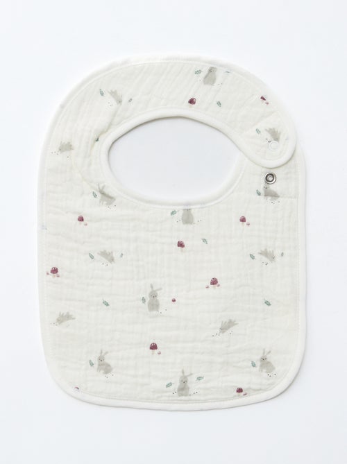 Set di 2 bavaglini in garza di cotone con fodera in spugna - Kiabi