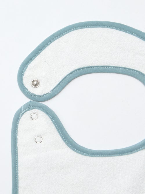 Set di 2 bavaglini in garza di cotone con fodera in spugna - Kiabi