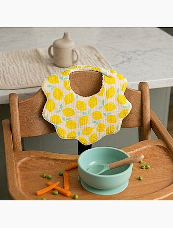 Set di 2 bavaglini in garza di cotone con stampa a - SAUTHON