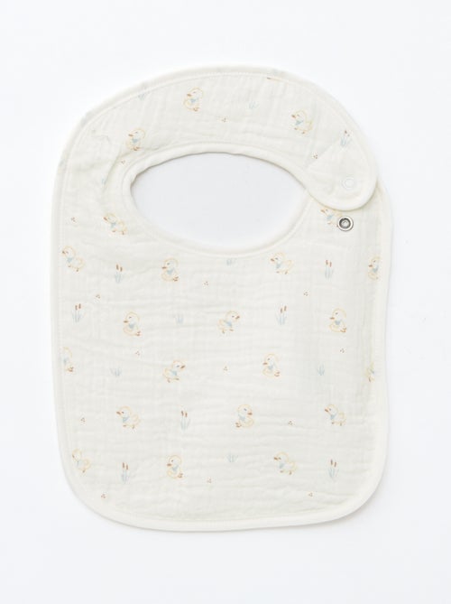 Set di 2 bavaglini in mussola di cotone con fodera in spugna - Kiabi