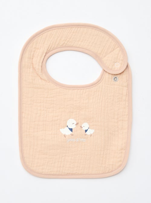 Set di 2 bavaglini in mussola di cotone con fodera in spugna - Kiabi