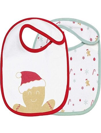Set di 2 bavaglini natalizi per neonato
