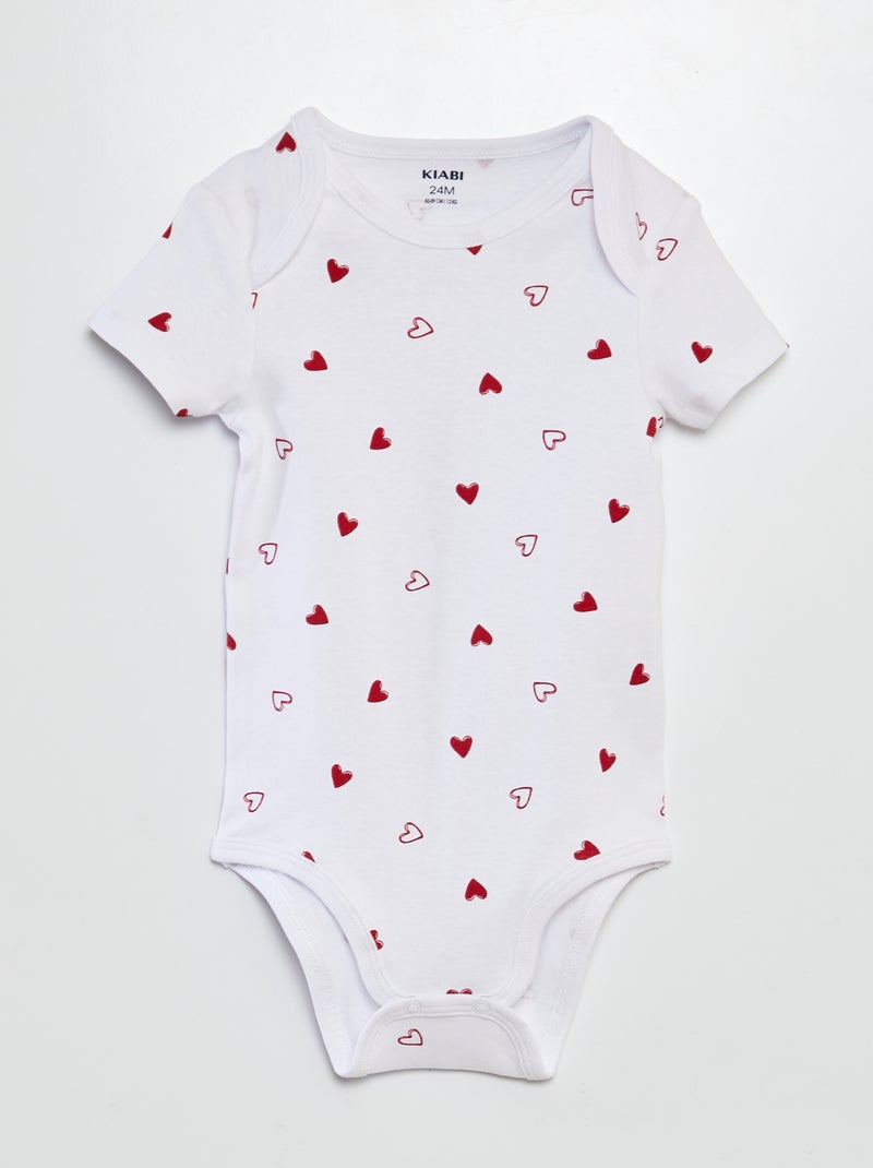 Set di 2 body - 'San Valentino' BIANCO - Kiabi