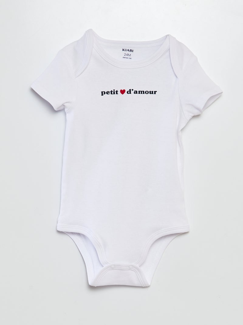 Set di 2 body - 'San Valentino' BIANCO - Kiabi