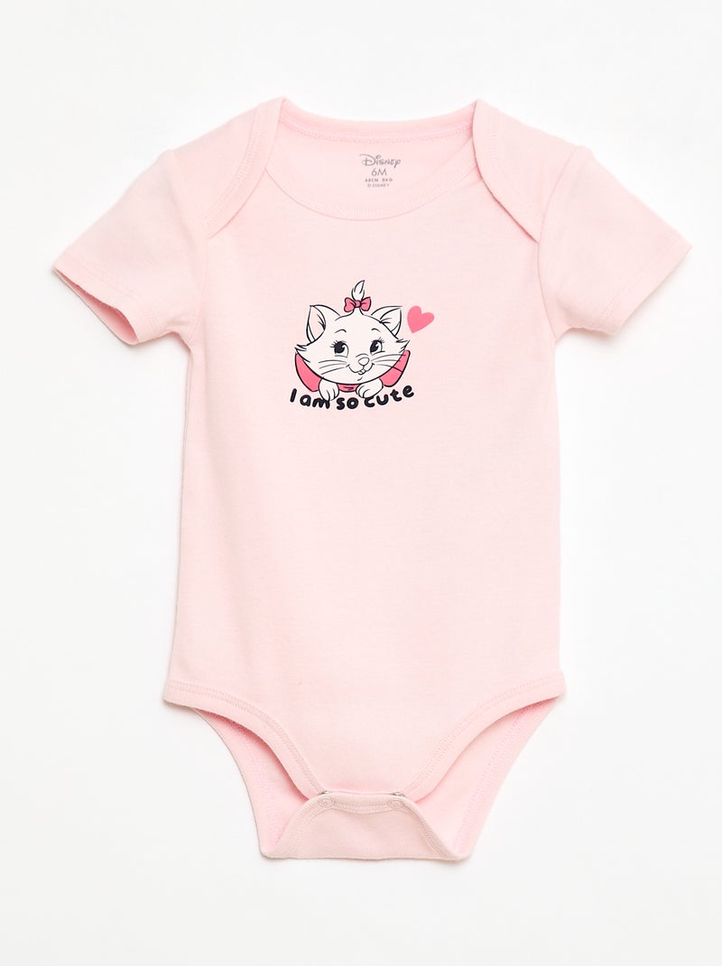 Set di 2 body a maniche corte 'Disney' 'Marie' Rosa - Kiabi
