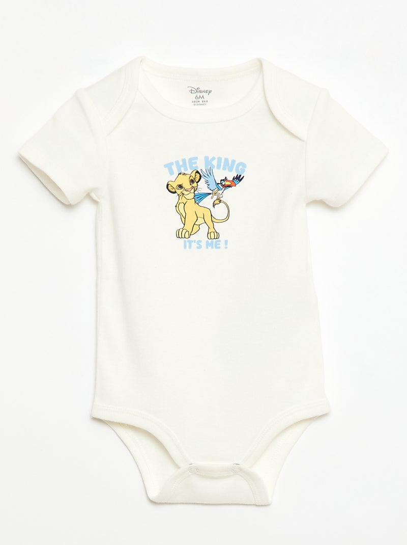 Set di 2 body a maniche corte 'Disney' 'Simba' Bianco - Kiabi