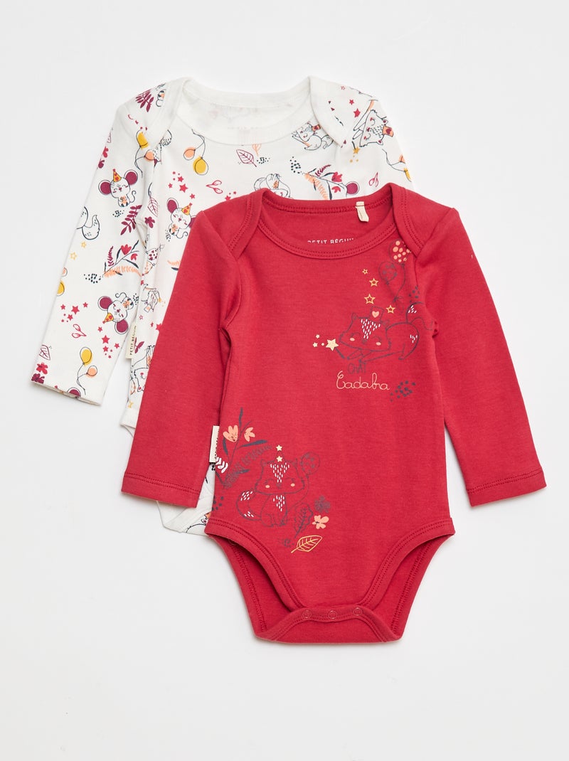 Set di 2 body a maniche lunghe - 2 pezzi Beige - Kiabi
