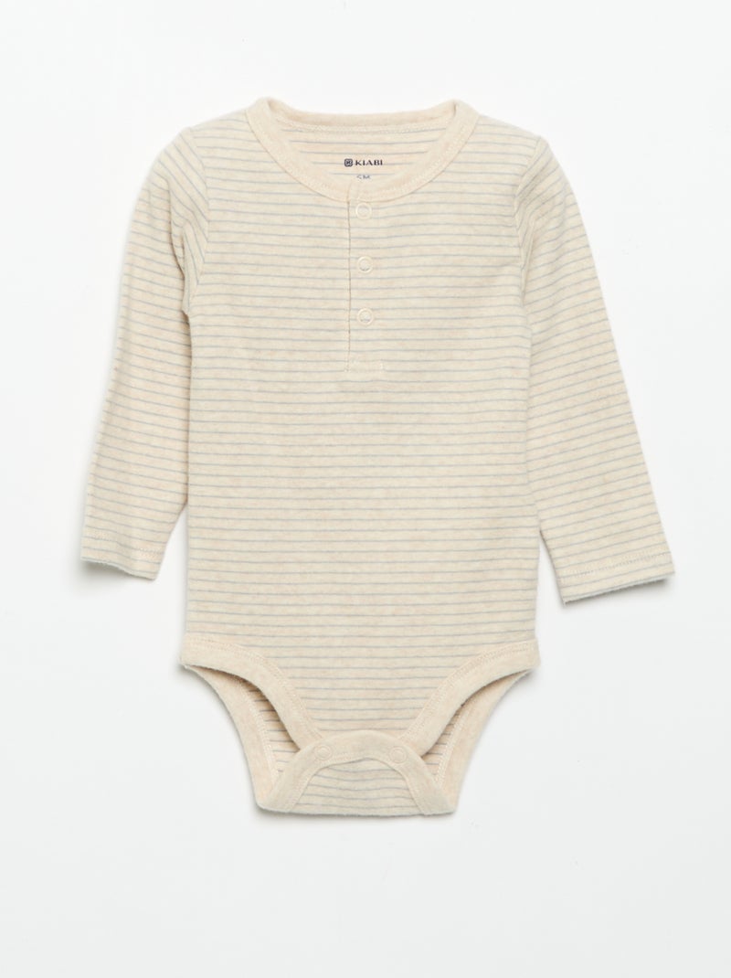 Set di 2 body a maniche lunghe Beige - Kiabi