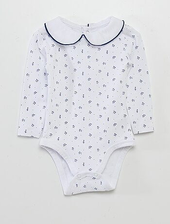 Set di 2 body a maniche lunghe con colletto arricciato