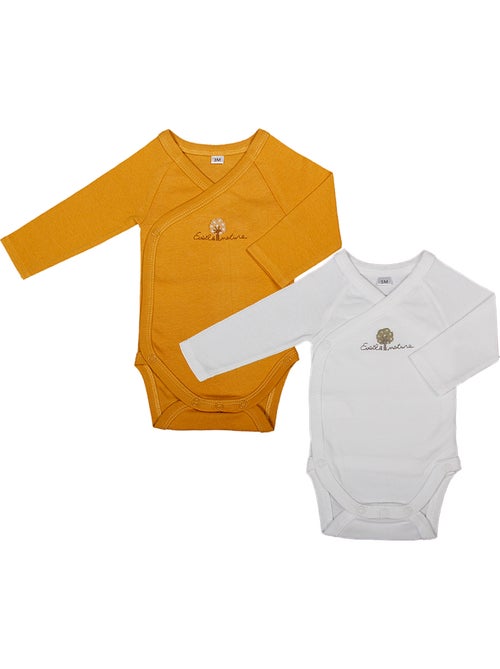 Set di 2 body a maniche lunghe in cotone biologico - Kiabi