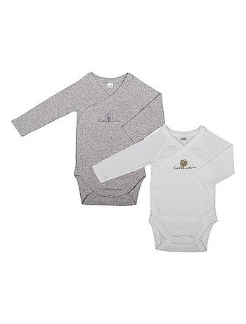 Set di 2 body a maniche lunghe in cotone biologico