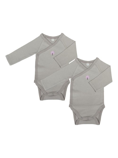 Set di 2 body a maniche lunghe in cotone biologico - Kiabi