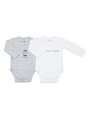 Set di 2 body a maniche lunghe per neonati