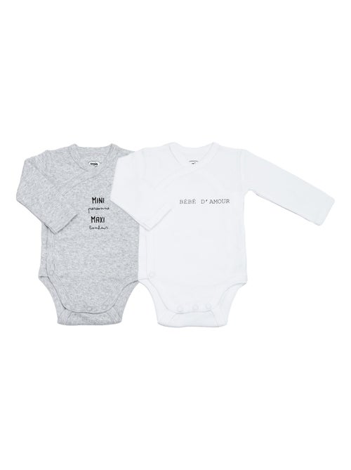 Set di 2 body a maniche lunghe per neonati - Kiabi