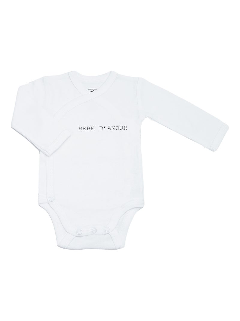 Set di 2 body a maniche lunghe per neonati Grigio - Kiabi