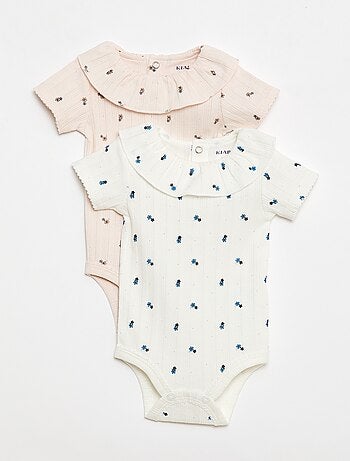 Set di 2 body con colletto a volant