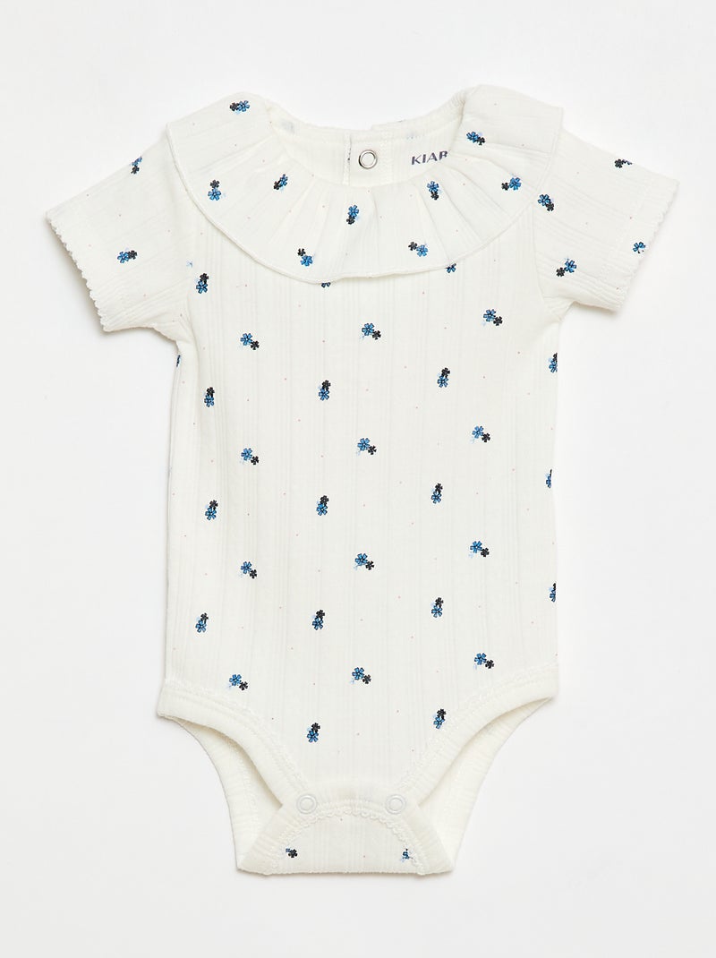 Set di 2 body con colletto a volant Bianco - Kiabi