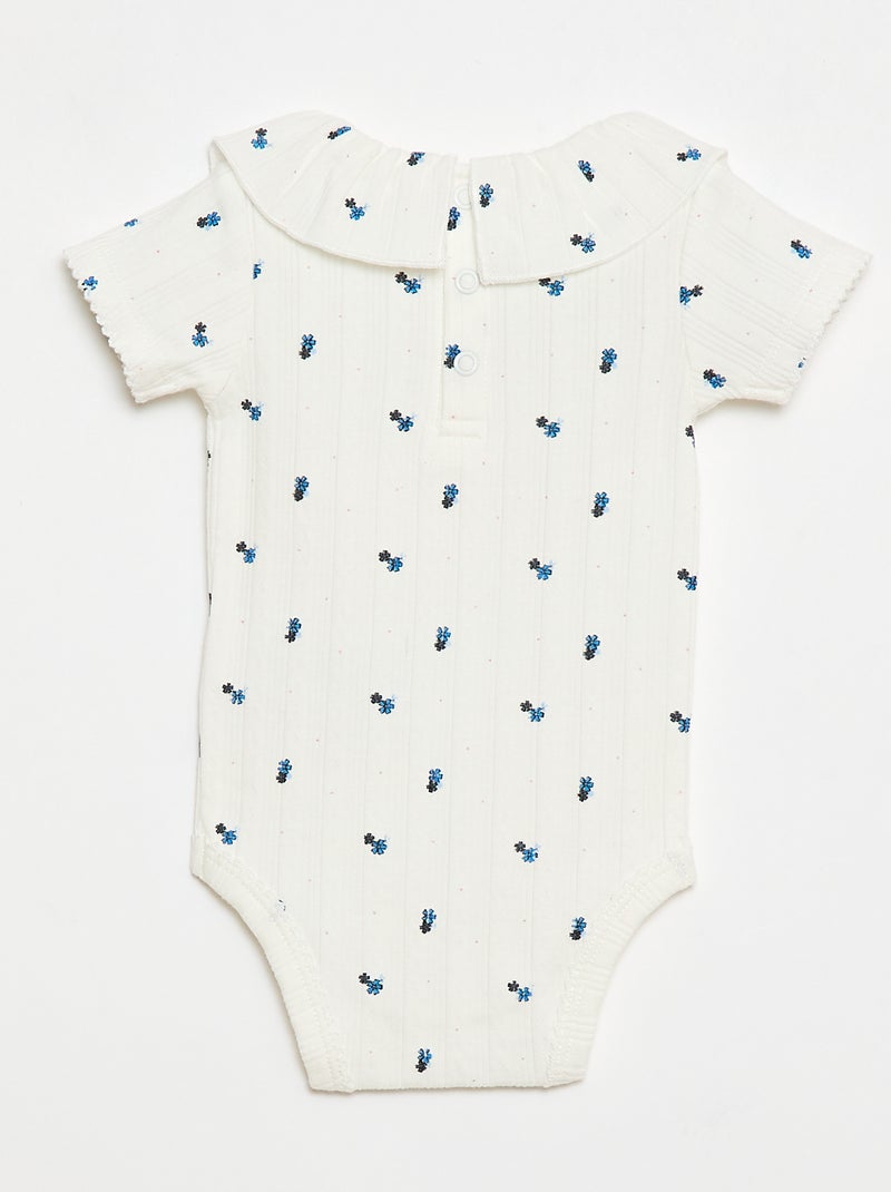Set di 2 body con colletto a volant Bianco - Kiabi