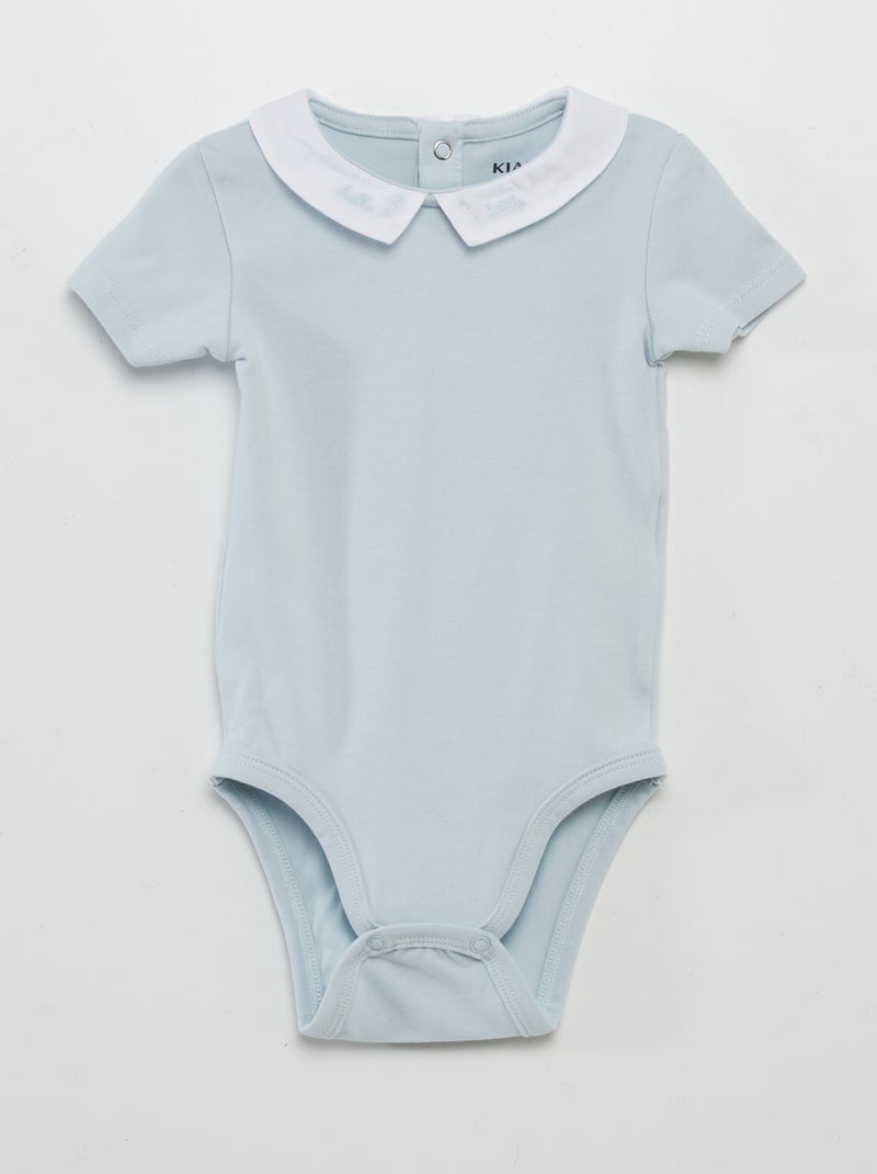 Set di 2 body con colletto claudine BLU - Kiabi