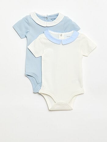 Set di 2 body con colletto Claudine