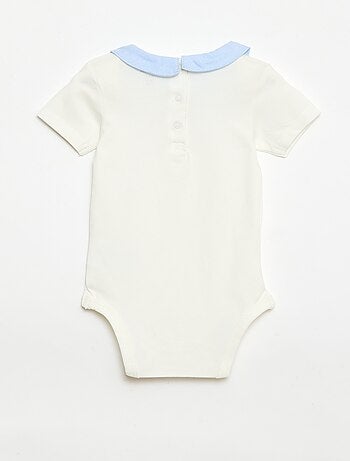 Set di 2 body con colletto Claudine