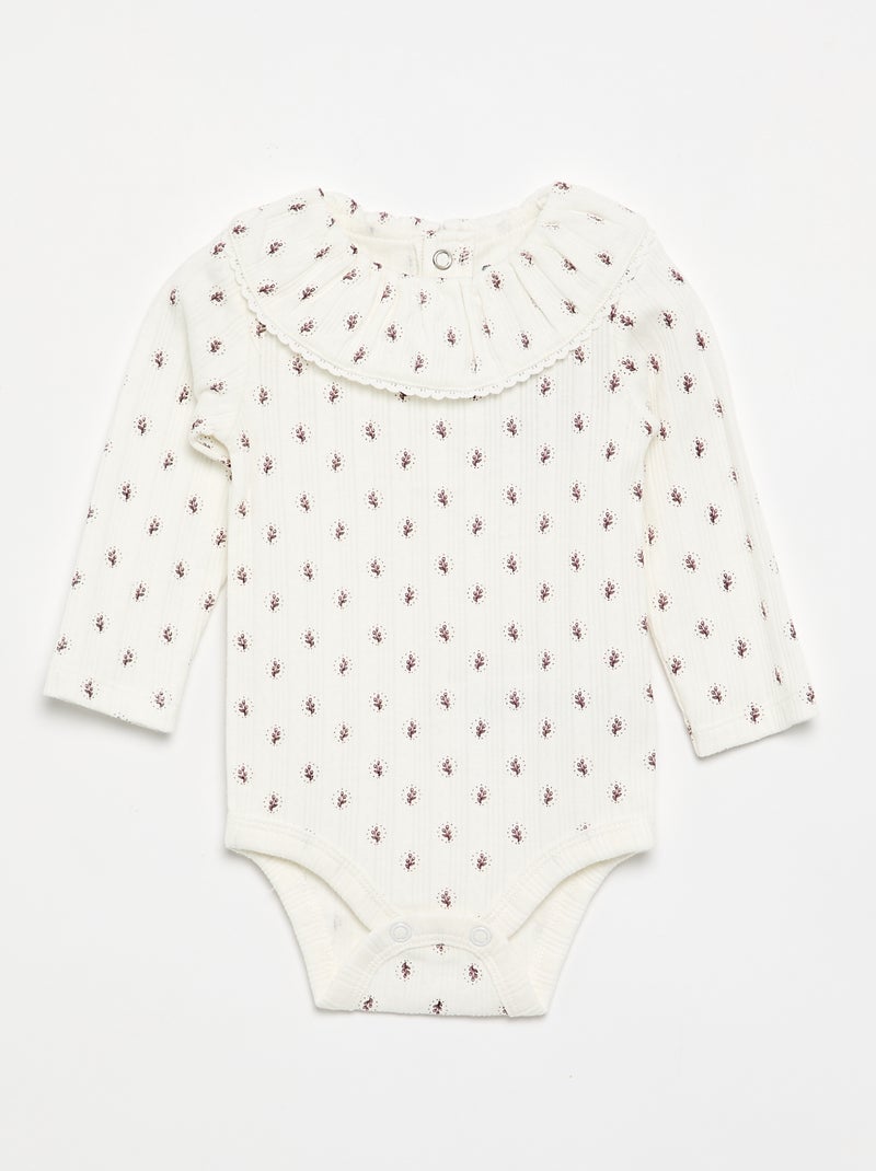Set di 2 body con colletto fantasia Bianco - Kiabi