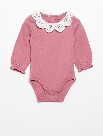 Set di 2 body con colletto in pizzo sangallo