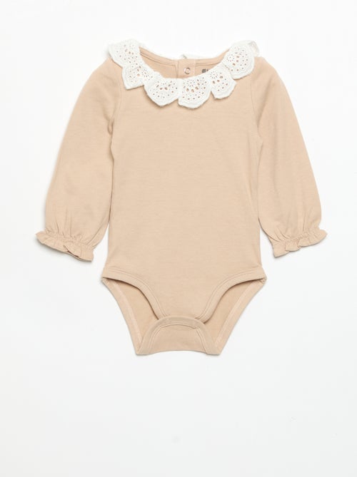 Set di 2 body con colletto in pizzo sangallo - Kiabi