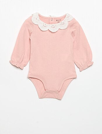 Set di 2 body con colletto in pizzo sangallo