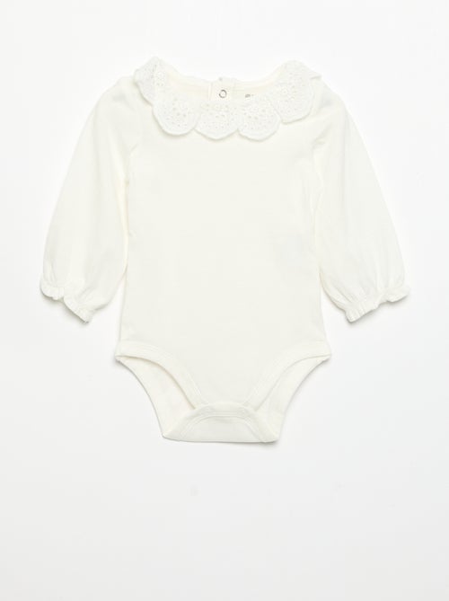 Set di 2 body con colletto in pizzo sangallo - Kiabi
