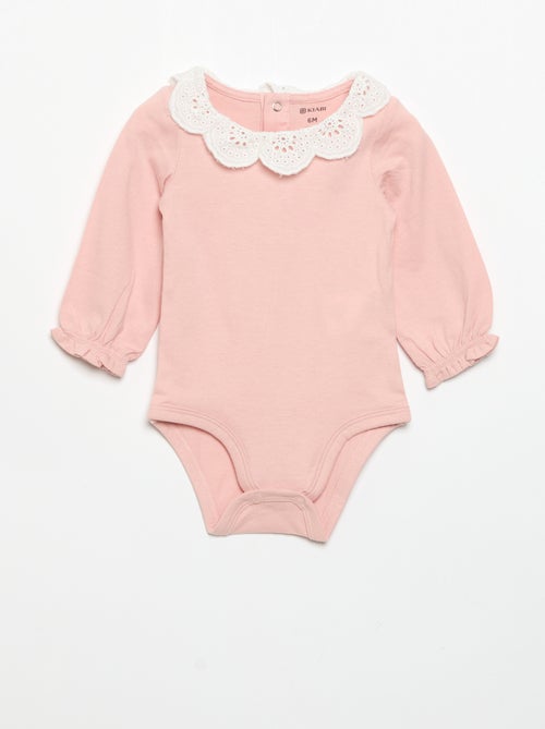 Set di 2 body con colletto in pizzo sangallo - Kiabi