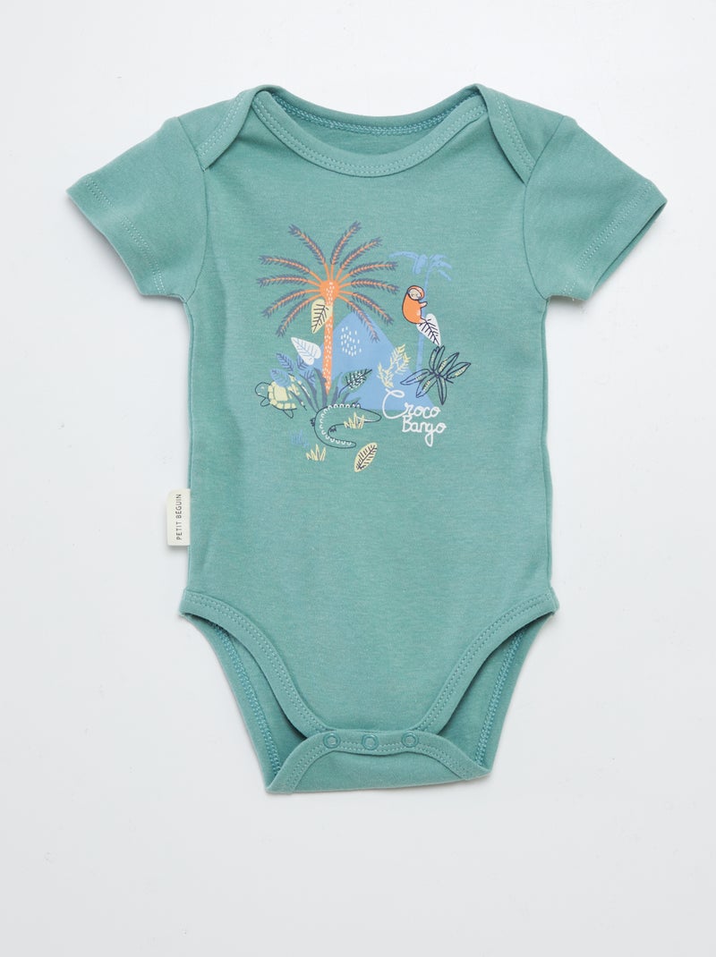 Set di 2 body con stampe 'Petit Béguin' VERDE - Kiabi