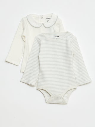Set di 2 body in maglia a coste