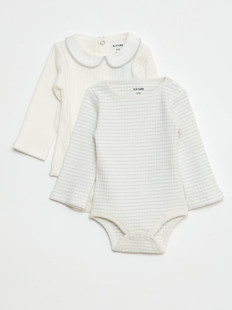 Set di 2 body in maglia a coste Bianco - Kiabi