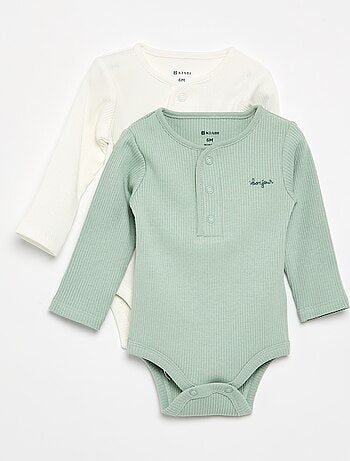 Set di 2 body in maglia a costine