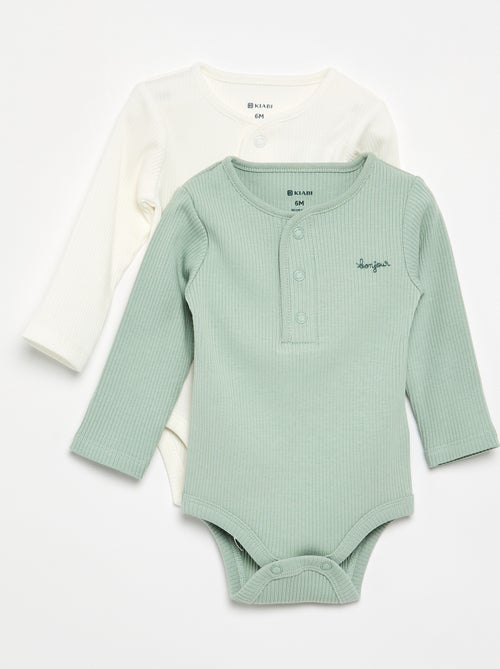 Set di 2 body in maglia a costine - Kiabi