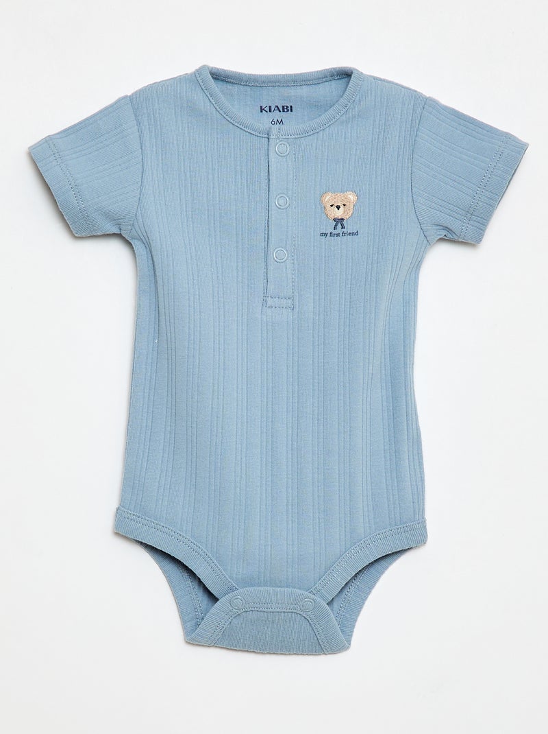 Set di 2 body in maglia a costine Blu - Kiabi