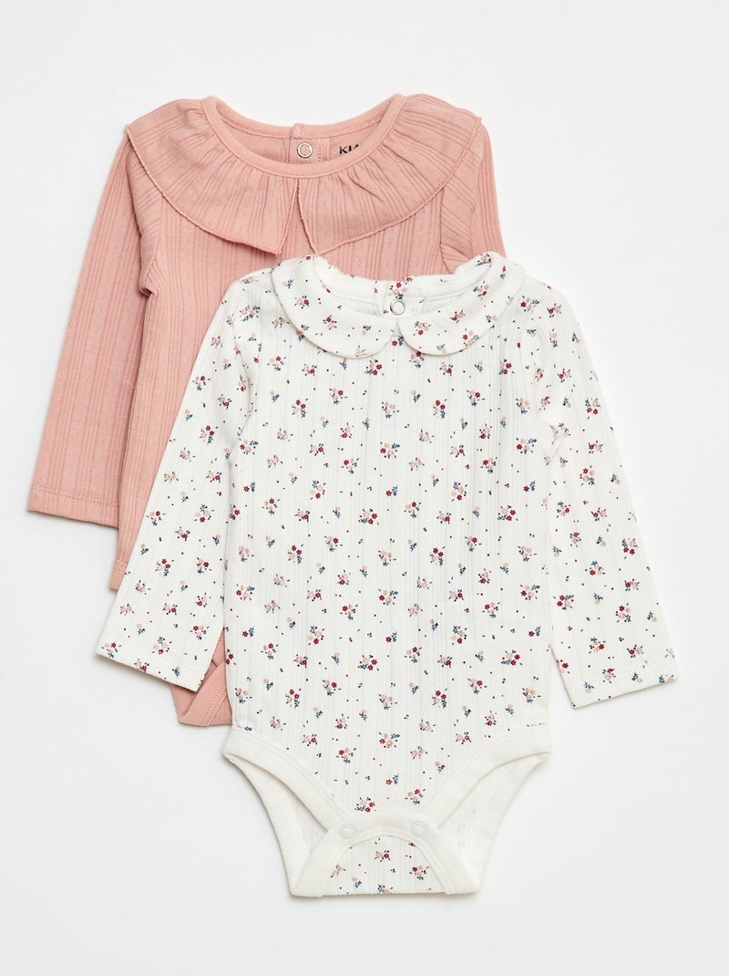 Set di 2 body in maglia pointelle Bianco - Kiabi