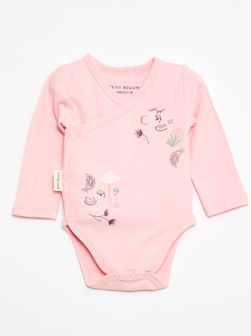 Set di 2 body incrociati 'Petit Beguin' Rosa - Kiabi