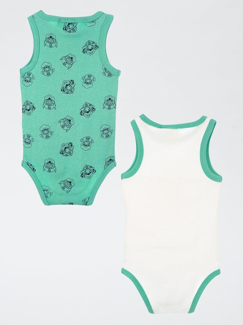 Set di 2 body 'Paw Patrol' senza maniche in cotone Verde - Kiabi
