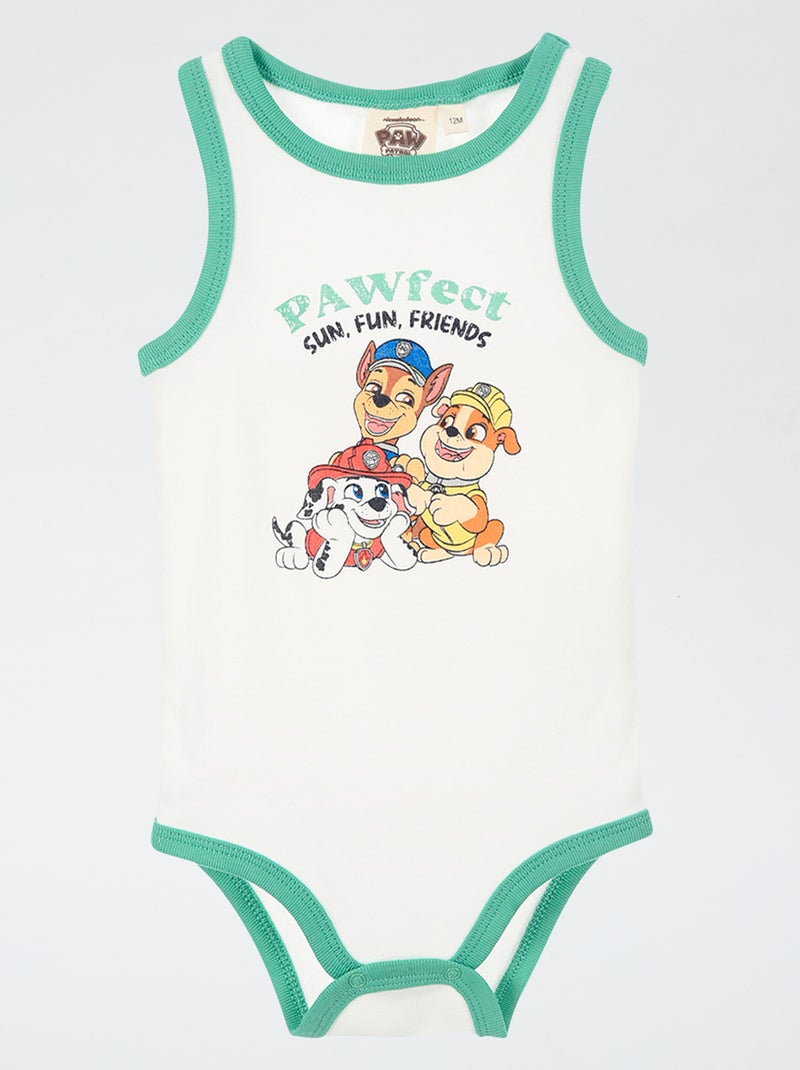 Set di 2 body 'Paw Patrol' senza maniche in cotone Verde - Kiabi