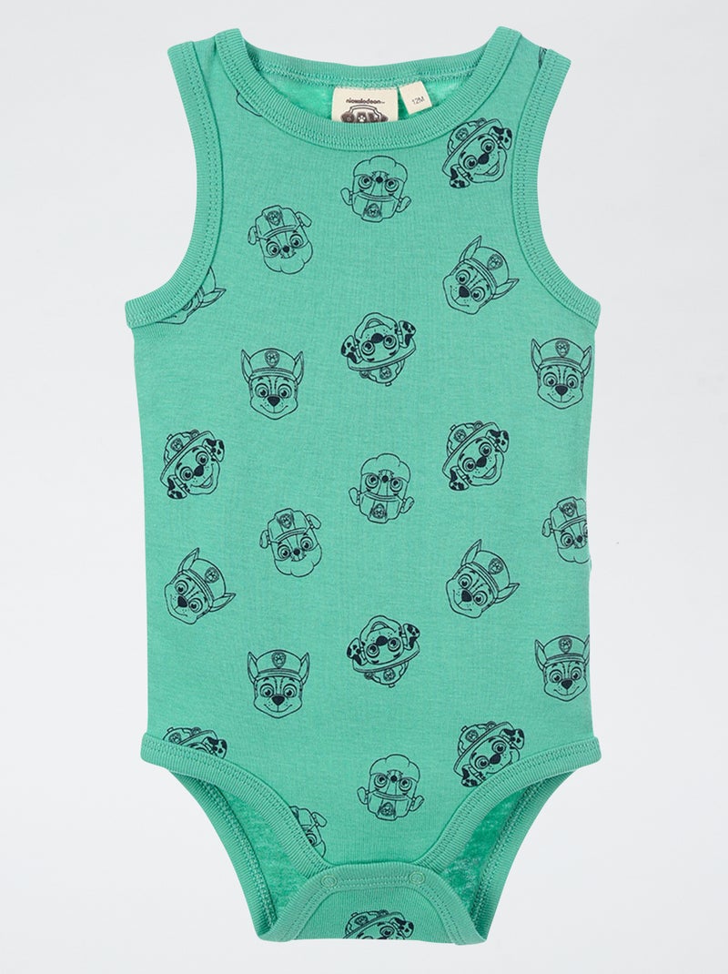 Set di 2 body 'Paw Patrol' senza maniche in cotone Verde - Kiabi