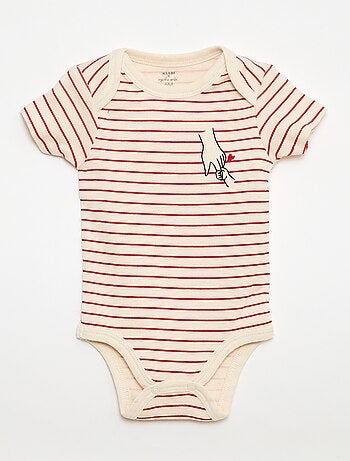 Set di 2 body stampati family 'Agathe Sorlet x Kiabi' - San Valentino